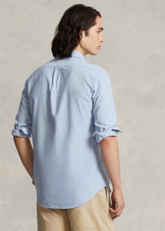 blå forårsbjørn Mænd Ralph Lauren klassisk pasform polo bear oxford skjorte Z426B656