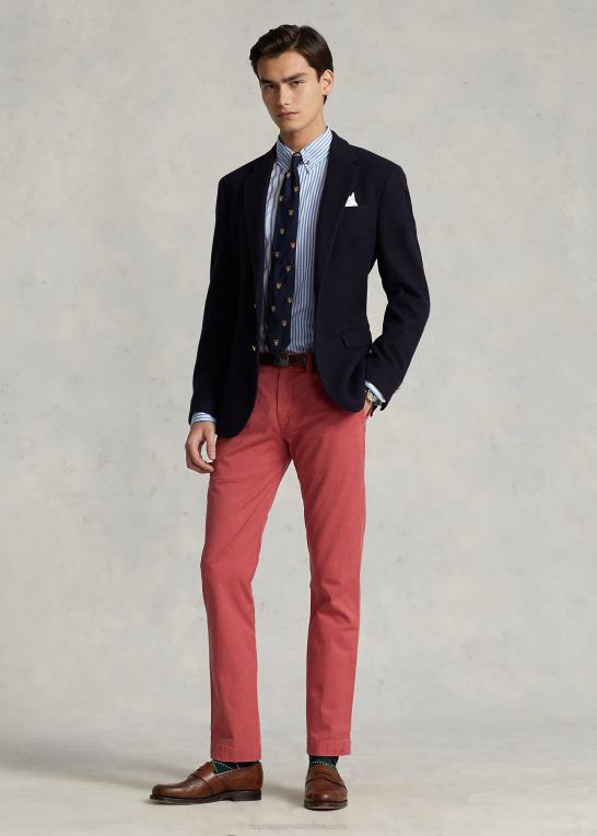 blå funshirt Mænd Ralph Lauren custom fit stribet poplin sjov skjorte Z426B1098