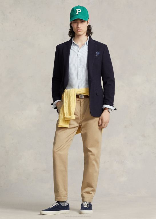 blå/hvid Mænd Ralph Lauren klassisk pasform stribet oxford skjorte Z426B8587