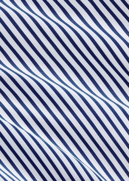 blå/hvid Mænd Ralph Lauren regent custom fit stribet poplin skjorte Z426B91