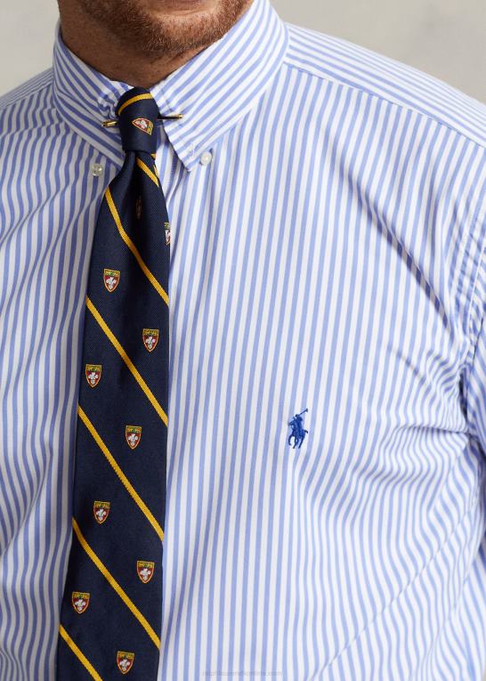 blå/hvid Mænd Ralph Lauren ydeevne twill skjorte Z426B1681