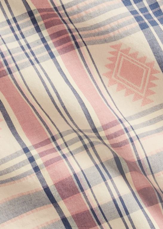 blå/multi Mænd Ralph Lauren jacquard madras arbejdsskjorte Z426B1733