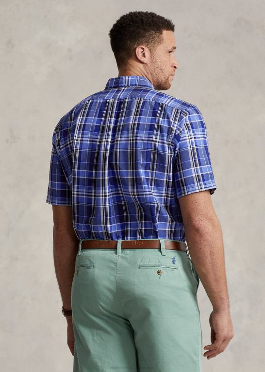 blå multi Mænd Ralph Lauren plaid oxford skjorte Z426B47