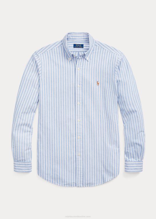 blå multi/hvid Mænd Ralph Lauren klassisk pasform stribet oxford skjorte Z426B8416