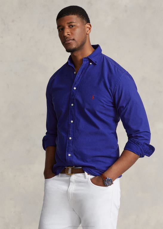 by kgl Mænd Ralph Lauren beklædningsfarvet oxford skjorte Z426B1517