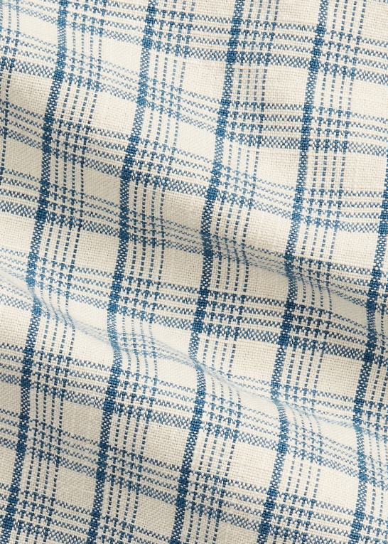 creme/blå Mænd Ralph Lauren plaidvævet arbejdsskjorte Z426B1731