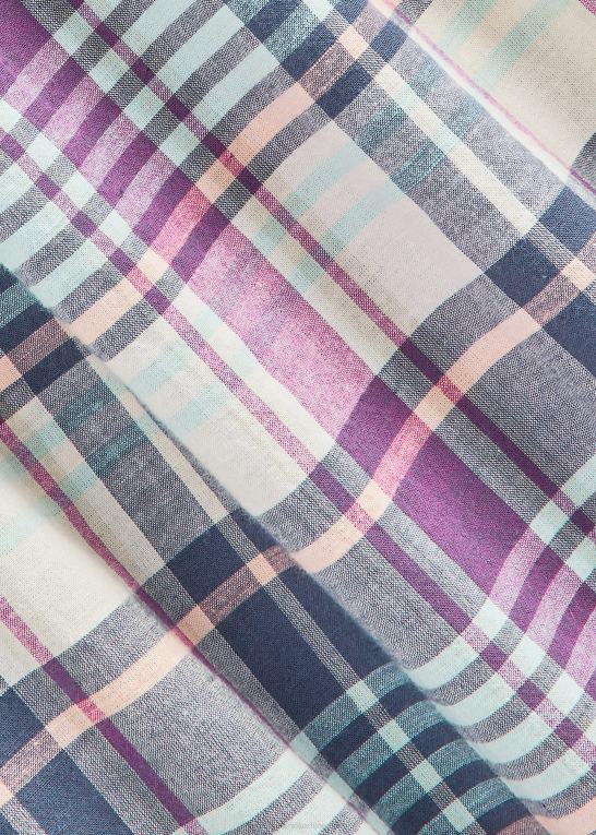 creme/marine multi Mænd Ralph Lauren klassisk pasform madras popover skjorte Z426B1019