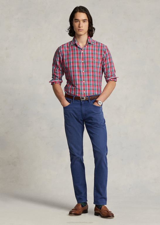 dyb pink/royal multi Mænd Ralph Lauren klassisk pasform plaid præstationsskjorte Z426B8668