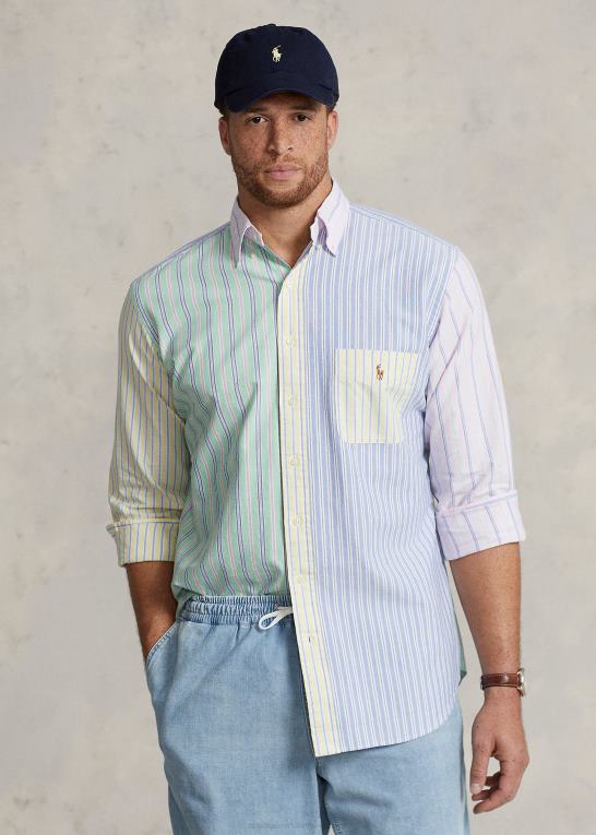 fancy stribet funshirt Mænd Ralph Lauren stribet oxford sjov skjorte Z426B1510