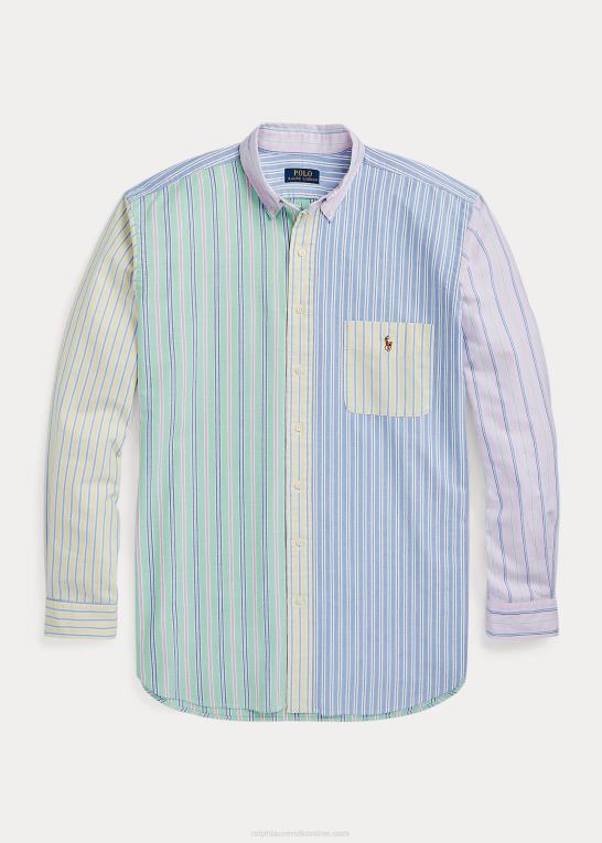 fancy stribet funshirt Mænd Ralph Lauren stribet oxford sjov skjorte Z426B1510