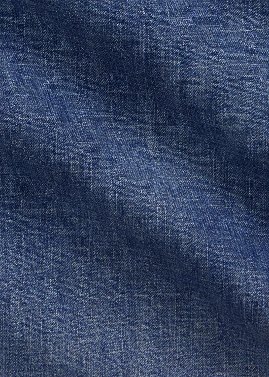 flåde Mænd Ralph Lauren westernskjorte i denim med flosset søm Z426B1205