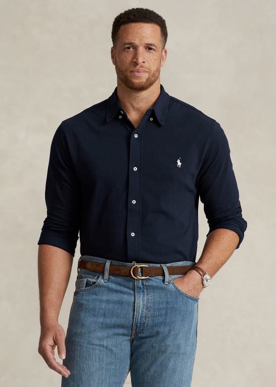 flyverflåde Mænd Ralph Lauren fjervægts skjorte i mesh Z426B1869