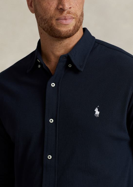flyverflåde Mænd Ralph Lauren fjervægts skjorte i mesh Z426B1869