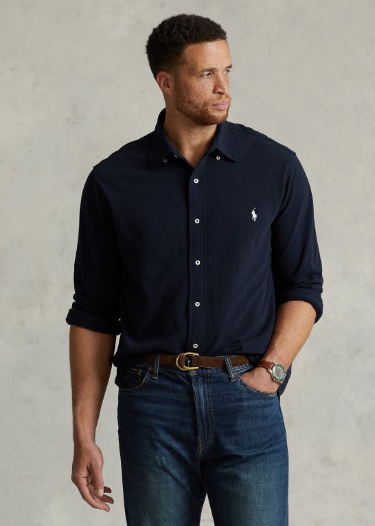 flyverflåde Mænd Ralph Lauren fjervægts skjorte i mesh Z426B1869