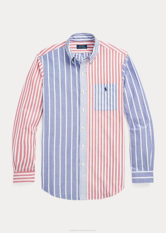 funshirt Mænd Ralph Lauren klassisk pasform stribet oxford sjov skjorte Z426B929