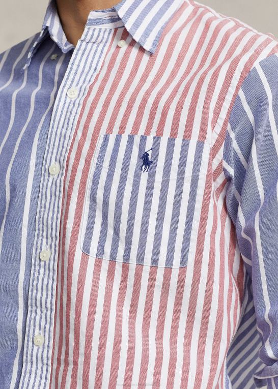 funshirt Mænd Ralph Lauren klassisk pasform stribet oxford sjov skjorte Z426B929