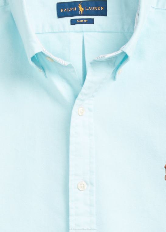 ægæiske blå Mænd Ralph Lauren den ikoniske oxford-skjorte Z426B1434