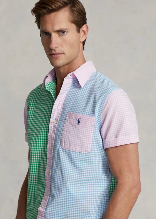 gingham funshirt Mænd Ralph Lauren klassisk fit gingham sjov skjorte Z426B894