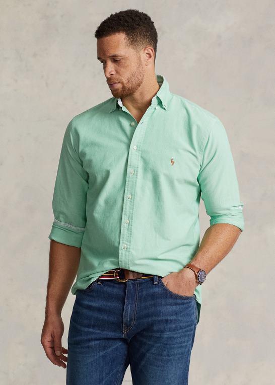 golf green Mænd Ralph Lauren den ikoniske oxford-skjorte Z426B1437
