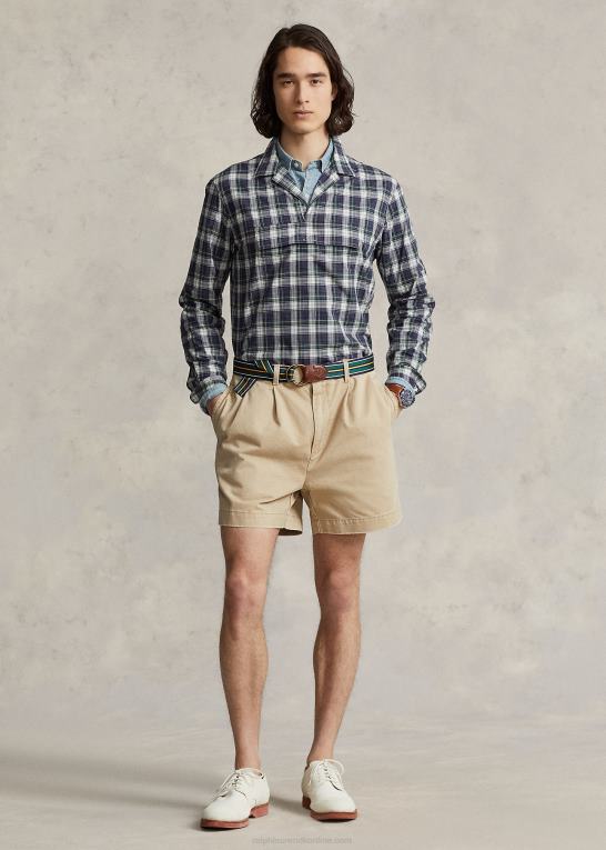 grøn/gul multi Mænd Ralph Lauren klassisk pasform plaid popover skjorte i poplin Z426B1271