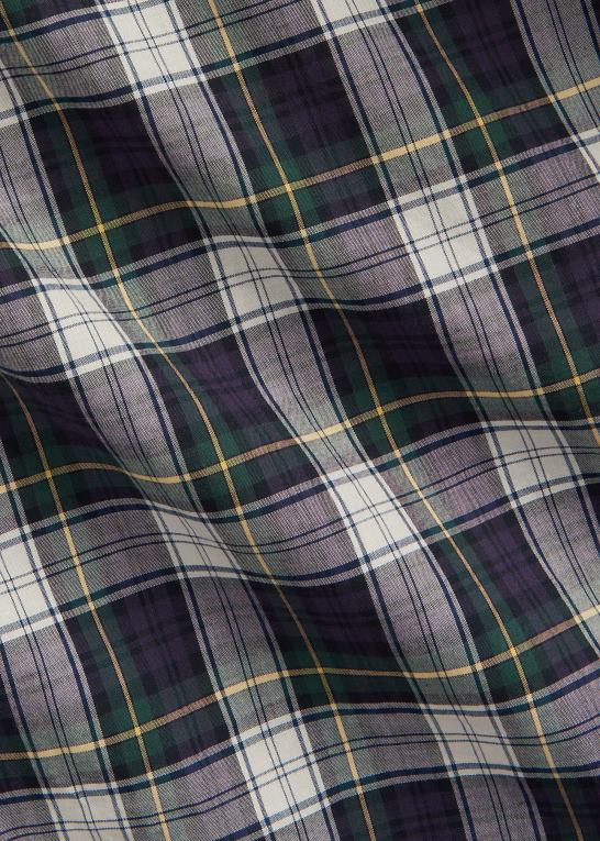 grøn/gul multi Mænd Ralph Lauren klassisk pasform plaid popover skjorte i poplin Z426B1271