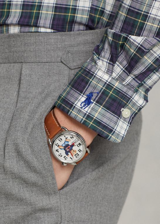 grøn/gul multi Mænd Ralph Lauren klassisk pasform plaidvasket poplinskjorte Z426B8594