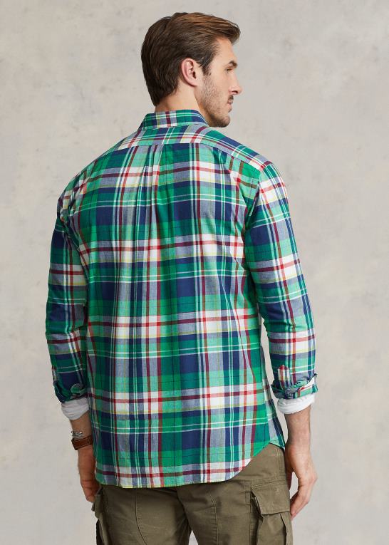 grøn/marine multi Mænd Ralph Lauren madras skjorte Z426B1548