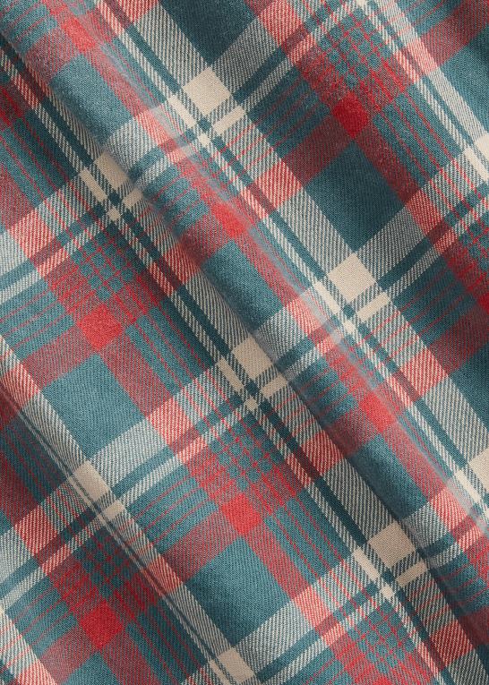 grøn/råhvid mult Mænd Ralph Lauren arbejdsskjorte i plaid hør i klassisk pasform Z426B1149