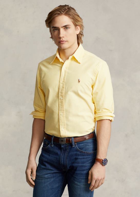 gul Mænd Ralph Lauren den ikoniske oxford skjorte - alle passer Z426B8374