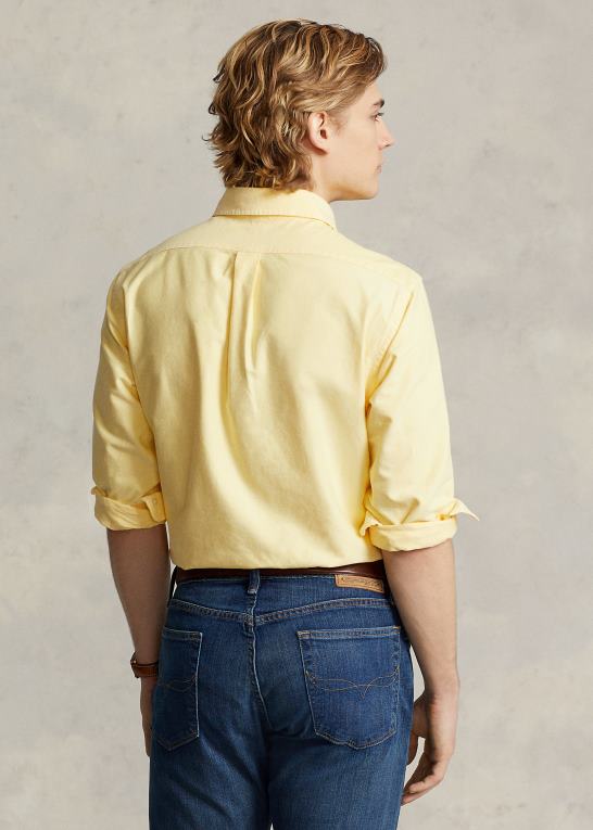 gul Mænd Ralph Lauren den ikoniske oxford skjorte - alle passer Z426B8374