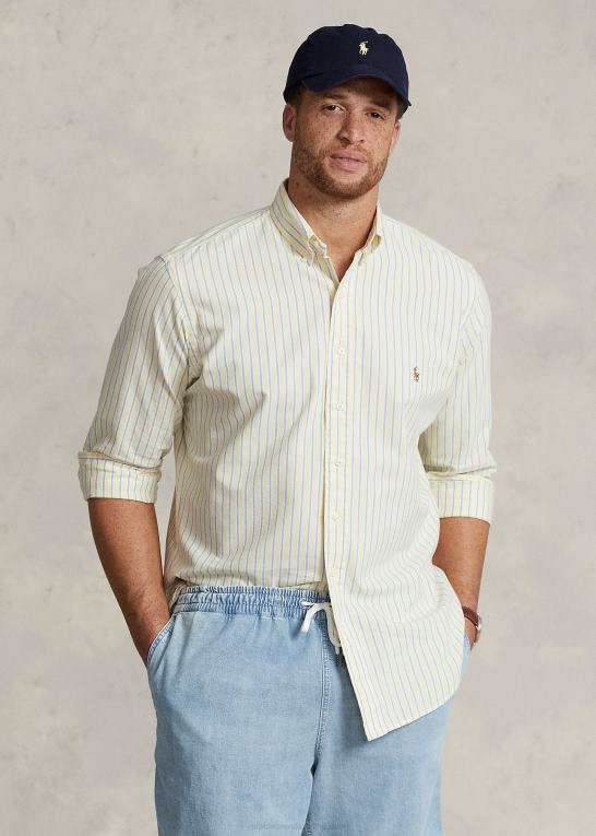 gul/marine multi Mænd Ralph Lauren klassisk pasform oxford skjorte Z426B1599
