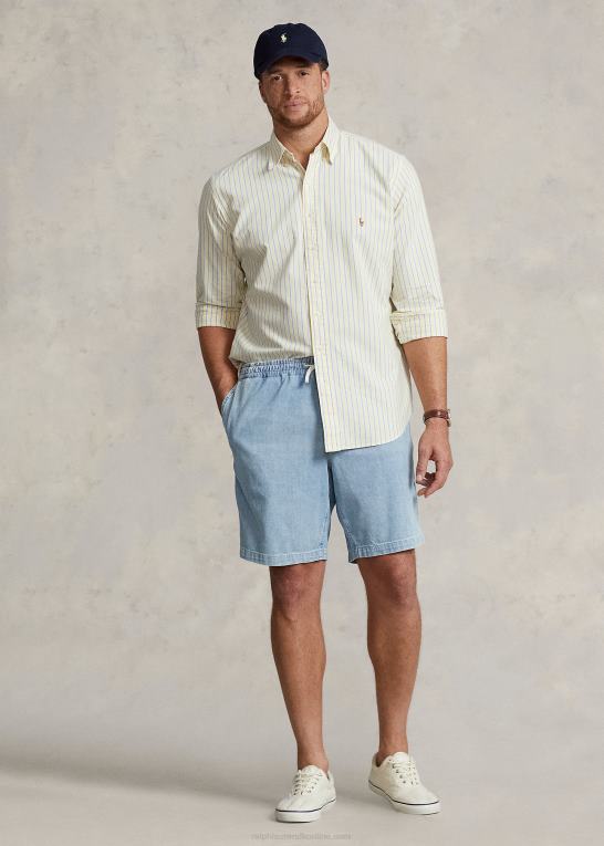 gul/marine multi Mænd Ralph Lauren klassisk pasform oxford skjorte Z426B1599