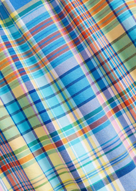 gul/turkis Mænd Ralph Lauren klassisk pasform plaid oxford skjorte Z426B970