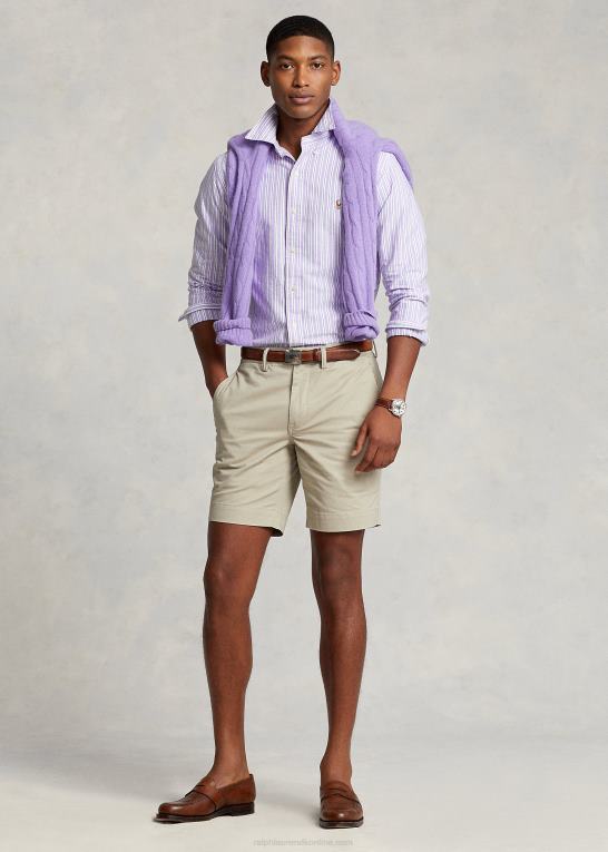 hampton lilla/marine multi Mænd Ralph Lauren klassisk pasform stribet oxford skjorte Z426B8418