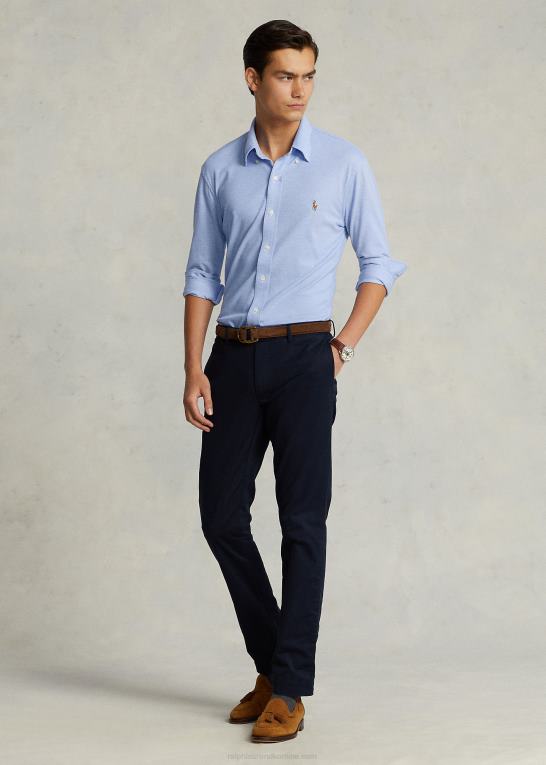 havneø blå Mænd Ralph Lauren strik oxford skjorte Z426B900