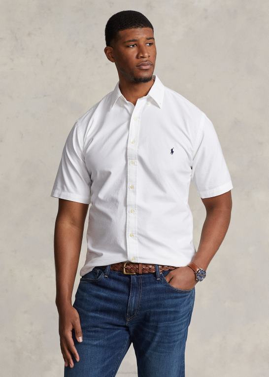 hvid Mænd Ralph Lauren beklædningsfarvet oxford skjorte Z426B1878