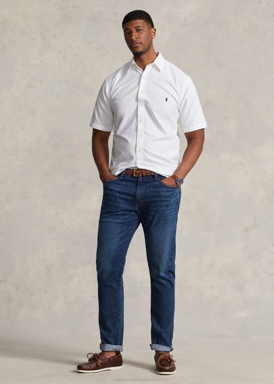 hvid Mænd Ralph Lauren beklædningsfarvet oxford skjorte Z426B1878