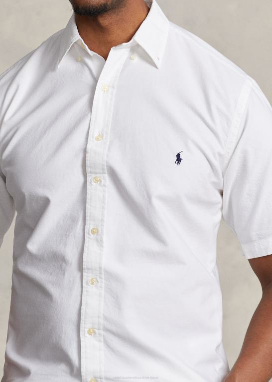 hvid Mænd Ralph Lauren beklædningsfarvet oxford skjorte Z426B1878