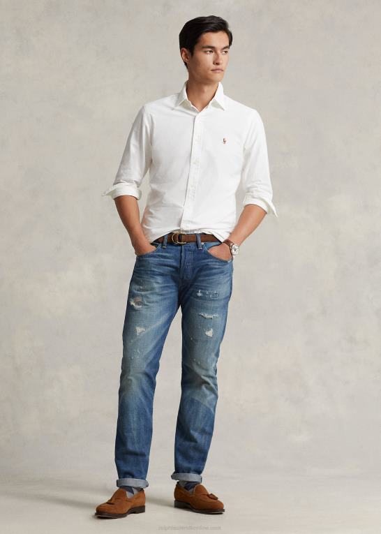 hvid Mænd Ralph Lauren den ikoniske oxford skjorte - alle passer Z426B8369