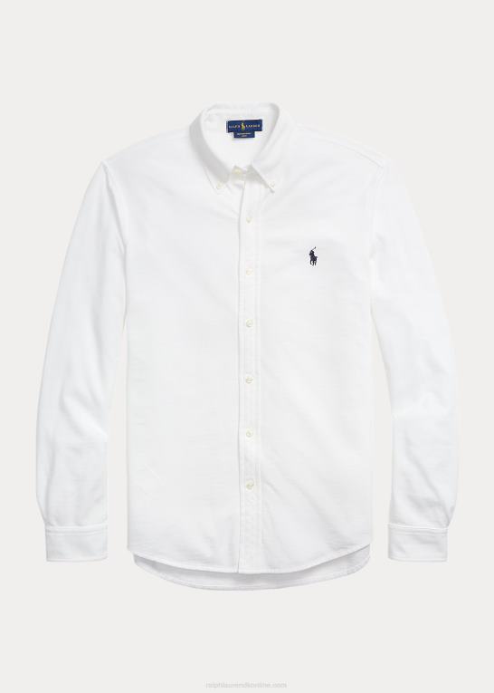 hvid Mænd Ralph Lauren fjervægts skjorte i mesh Z426B411