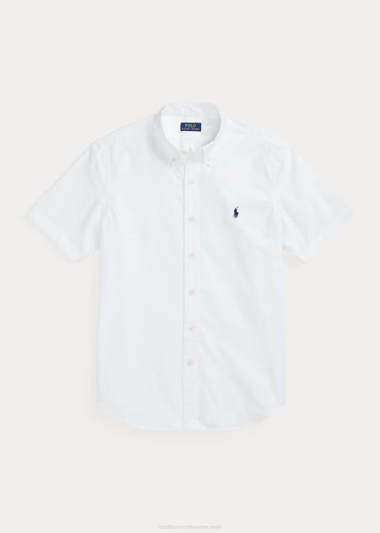 hvid Mænd Ralph Lauren klassisk pasform beklædningsfarvet oxford skjorte Z426B488