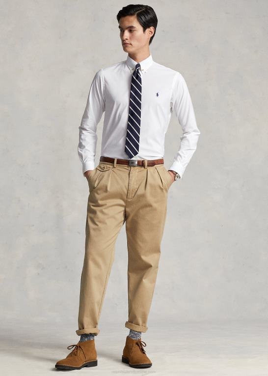 hvid Mænd Ralph Lauren klassisk pasform performance twill skjorte Z426B1299