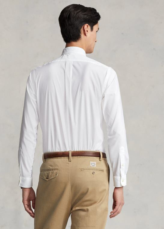 hvid Mænd Ralph Lauren klassisk pasform performance twill skjorte Z426B1299