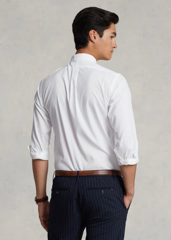 hvid Mænd Ralph Lauren klassisk pasform performance twill skjorte Z426B94