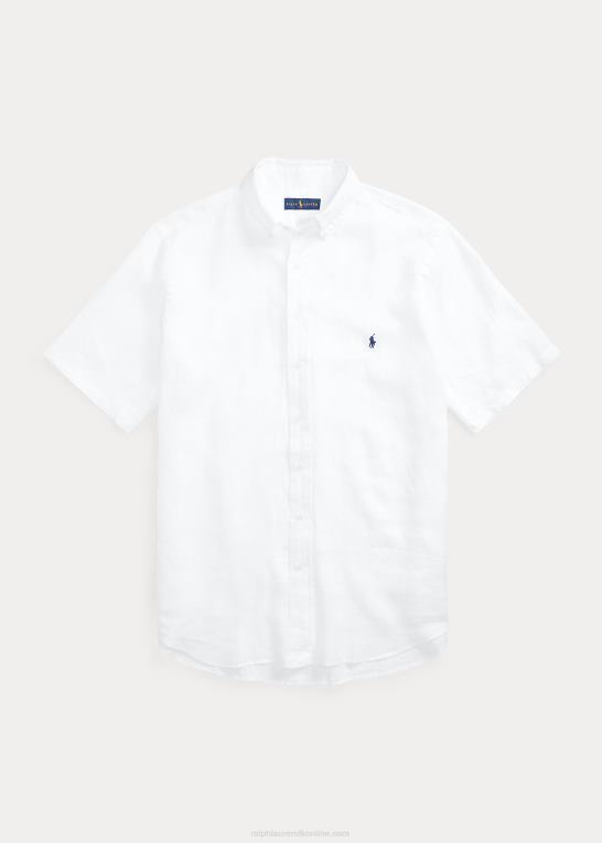 hvid Mænd Ralph Lauren let linned skjorte Z426B1903