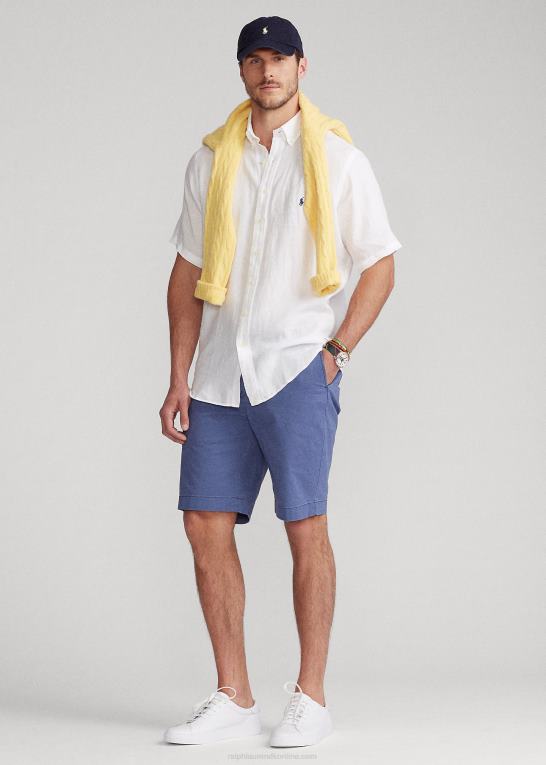 hvid Mænd Ralph Lauren let linned skjorte Z426B1903