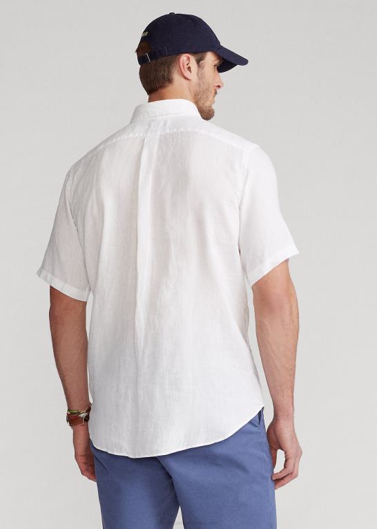 hvid Mænd Ralph Lauren let linned skjorte Z426B1903