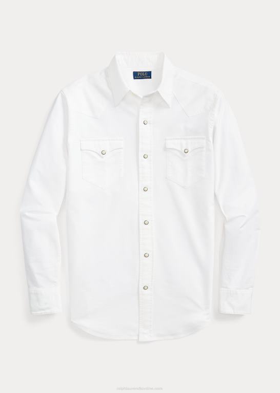 hvid Mænd Ralph Lauren oxford western skjorte Z426B457