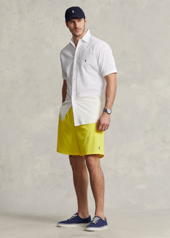 hvid Mænd Ralph Lauren seersucker skjorte Z426B1597