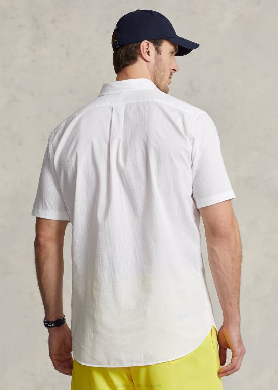 hvid Mænd Ralph Lauren seersucker skjorte Z426B1597